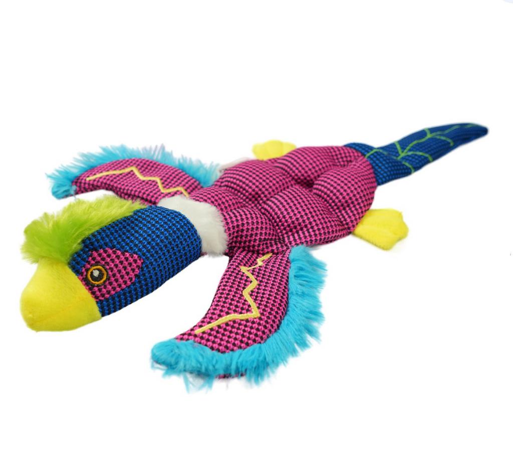 Игрушка Mr.Kranch для собак Какаду плюшевая с пищалкой 38 см фиолетовая