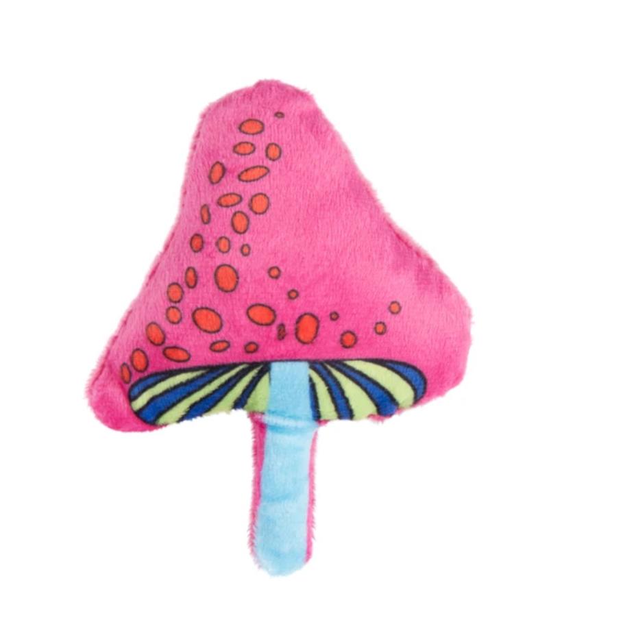Игрушка Mr.Kranch для кошек Волшебный Грибочек плюшевая с кошачьей мятой 12 см красная
