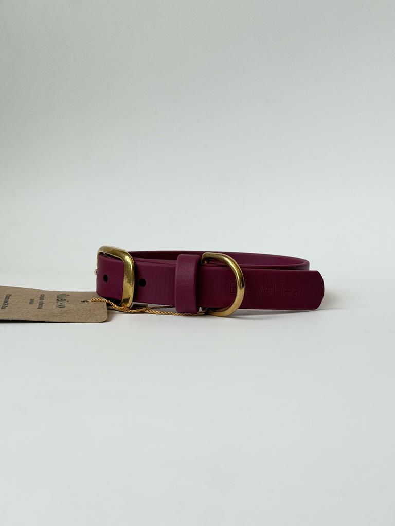 Ошейник классический из биотана винный 35-44  см