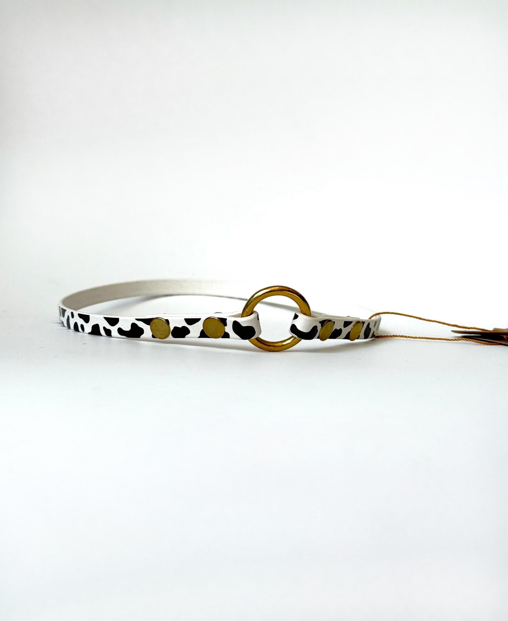 Шнурок для адресника из биотана «коровка» 52 см