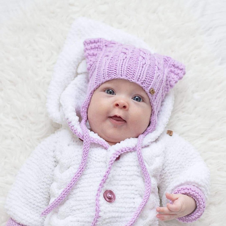 Мастер-класс «Шапка Кошка спицами»