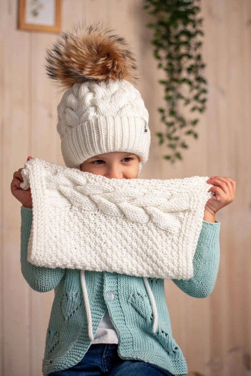 Шапка с косами + снуд