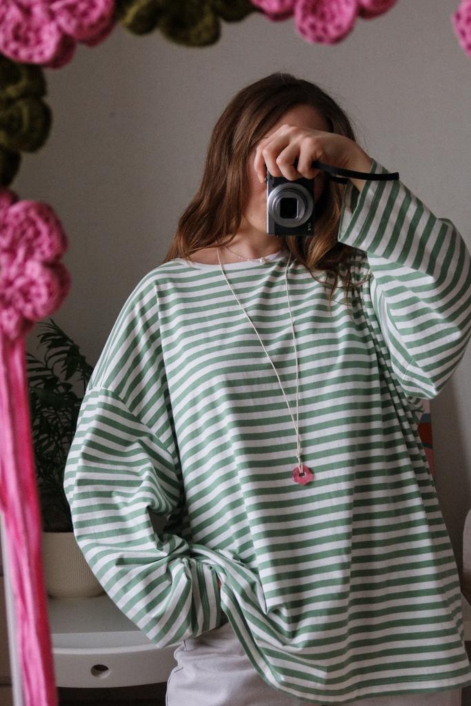 Лонгслив-тельняшка эвкалипт