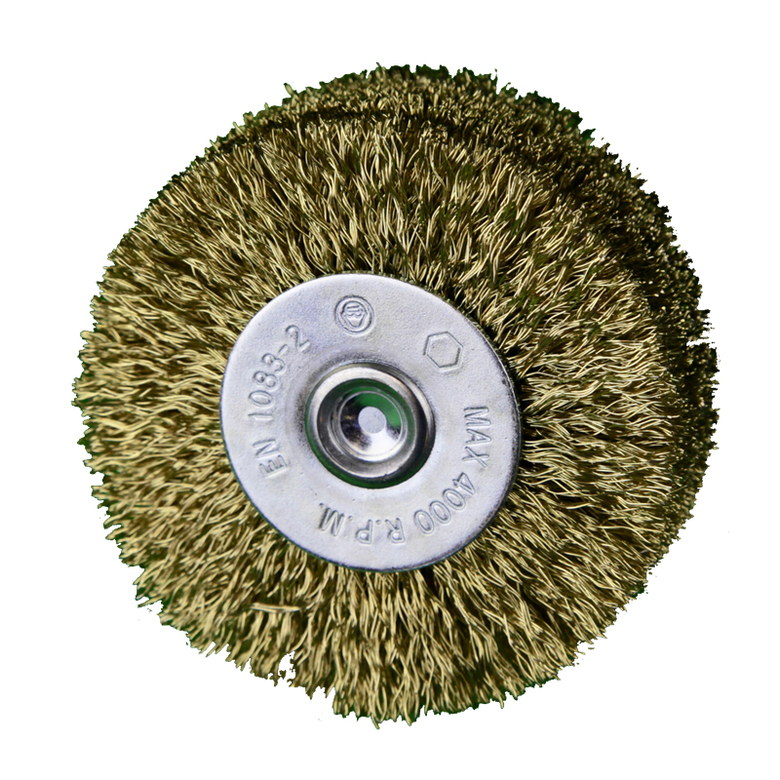 Щетка стальная дисковая Д80 по дереву для дрелей (тг-201) ворс корд латунир-я сталь 0,25