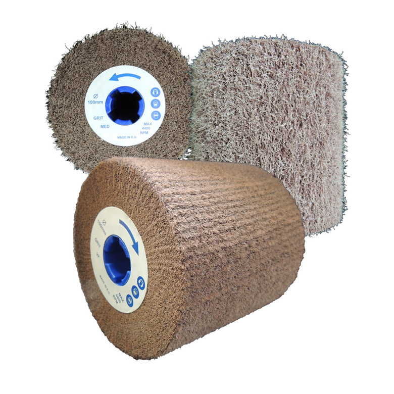 Валик Д100*100*19+4 паза, нетканый материал с абразивом P80 P100 P180 P280