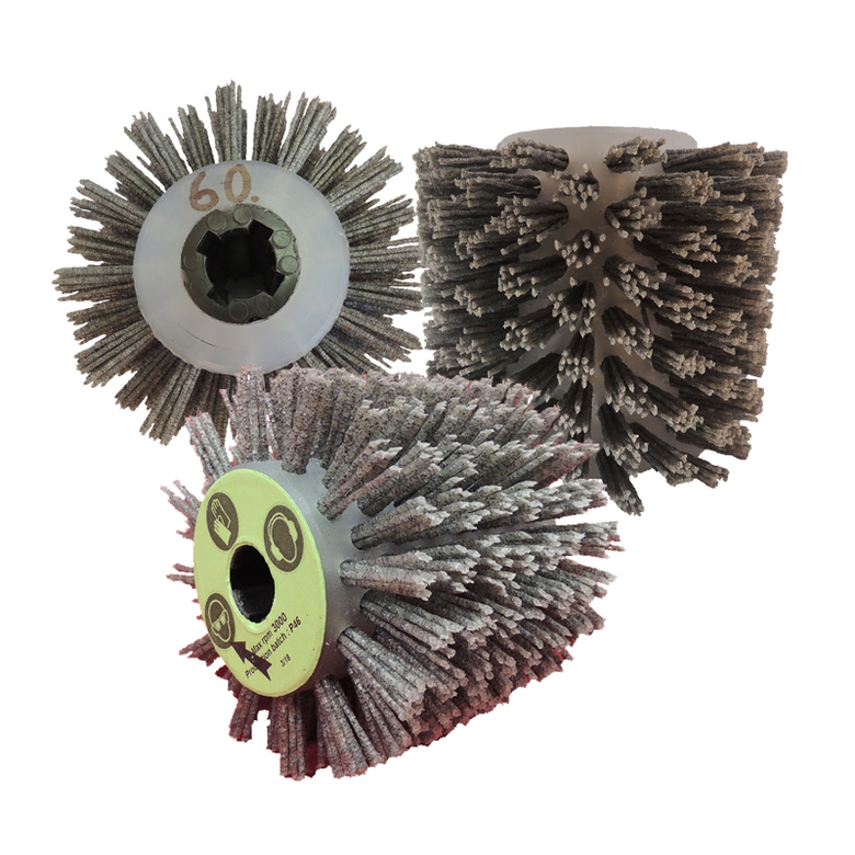 Щетка Д110*100*19+4 паза, ворс полимер-абразив P46, P60, P80