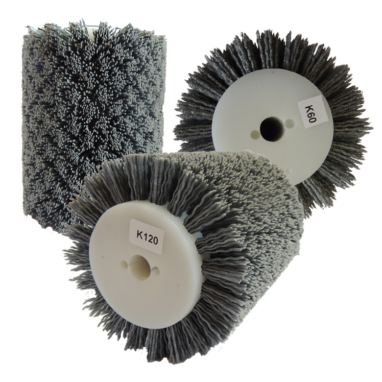 Щетка для Makita 9741, Д100*120*12,7+2 отв, ворс полимер-абразив (белая)