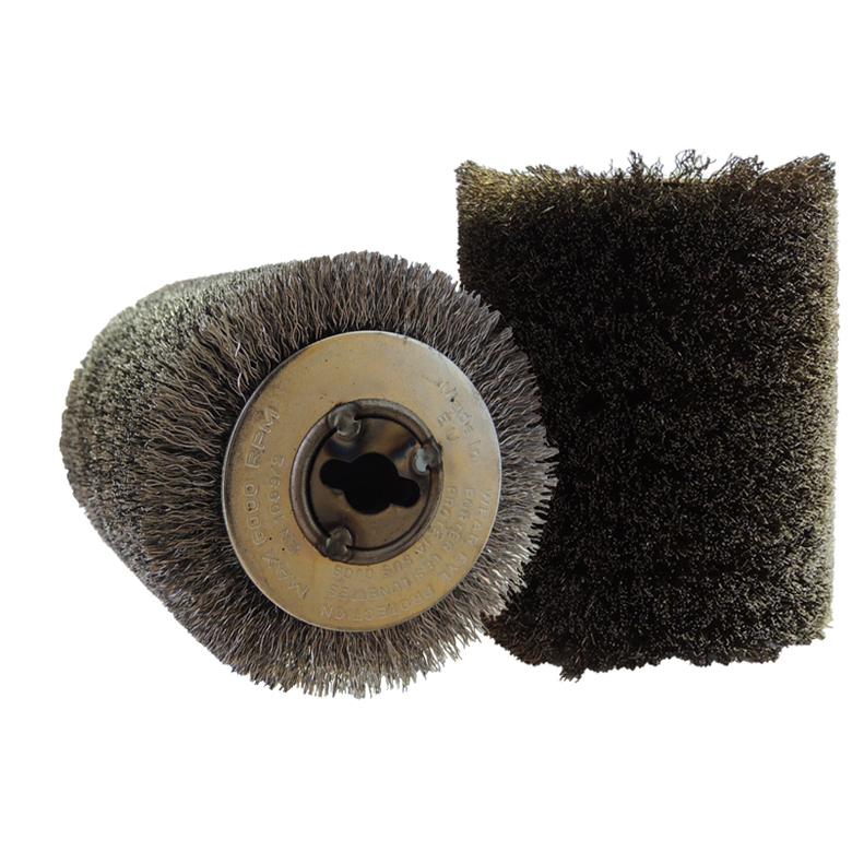 Щетка металлическая стальная для Makita 9741 (Макита), Д100*120*12,7, ворс гофр сталь 0,35, ворс корд латунир-я сталь 0,25