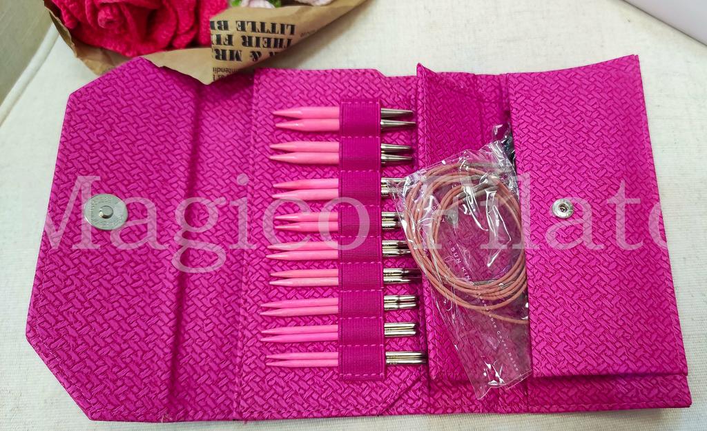 Набор разъемных спиц Lykke BLUSH FUCHSIA, длина 7 см,