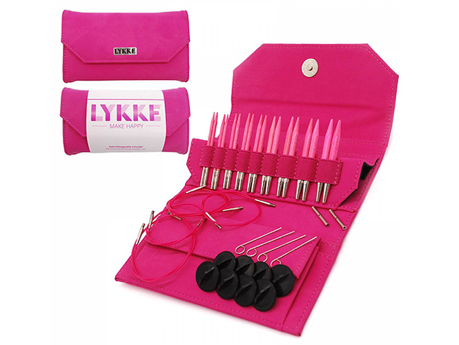 Набор разъемных спиц Lykke BLUSH FUCHSIA, длина 7 см,