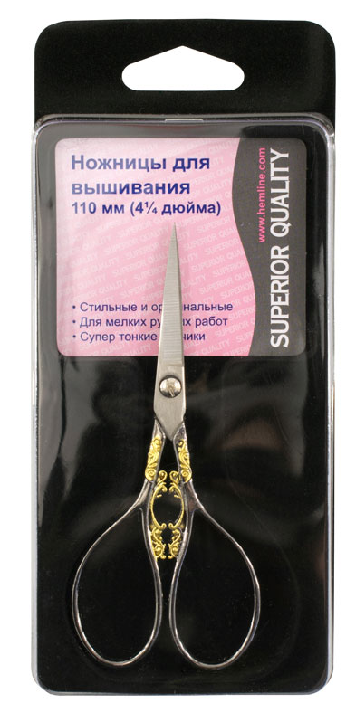 Ножницы для вышивания HEMLINE черный оксид