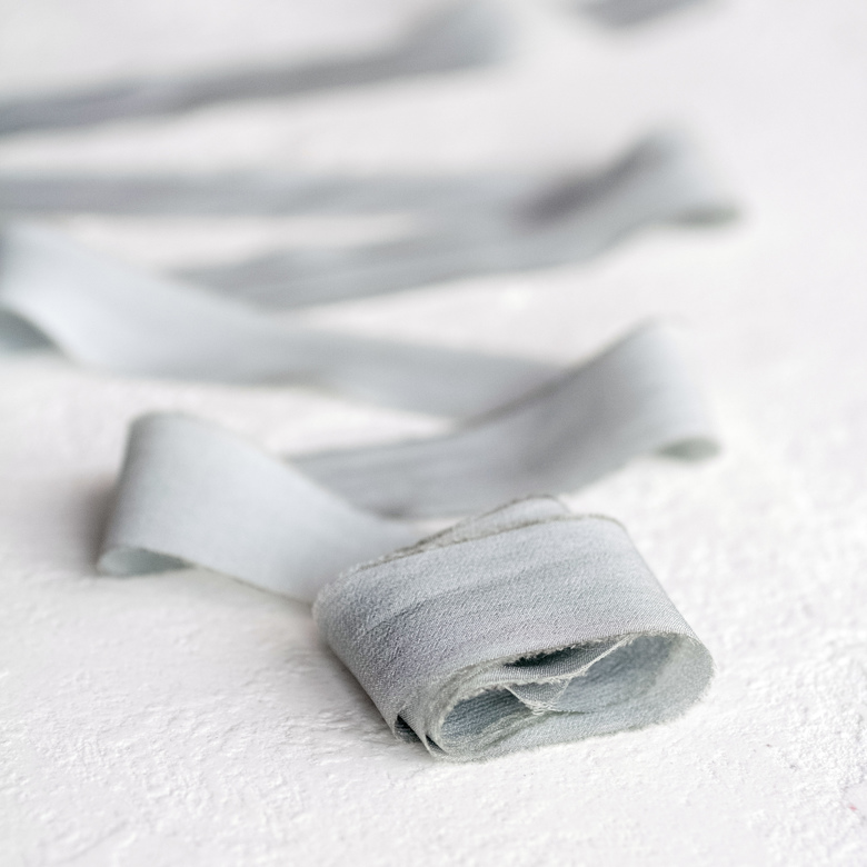 Лента из крепдешина "графит"