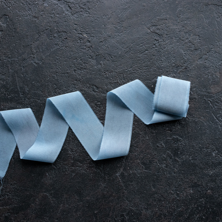 Лента из крепдешина "небесный голубой"