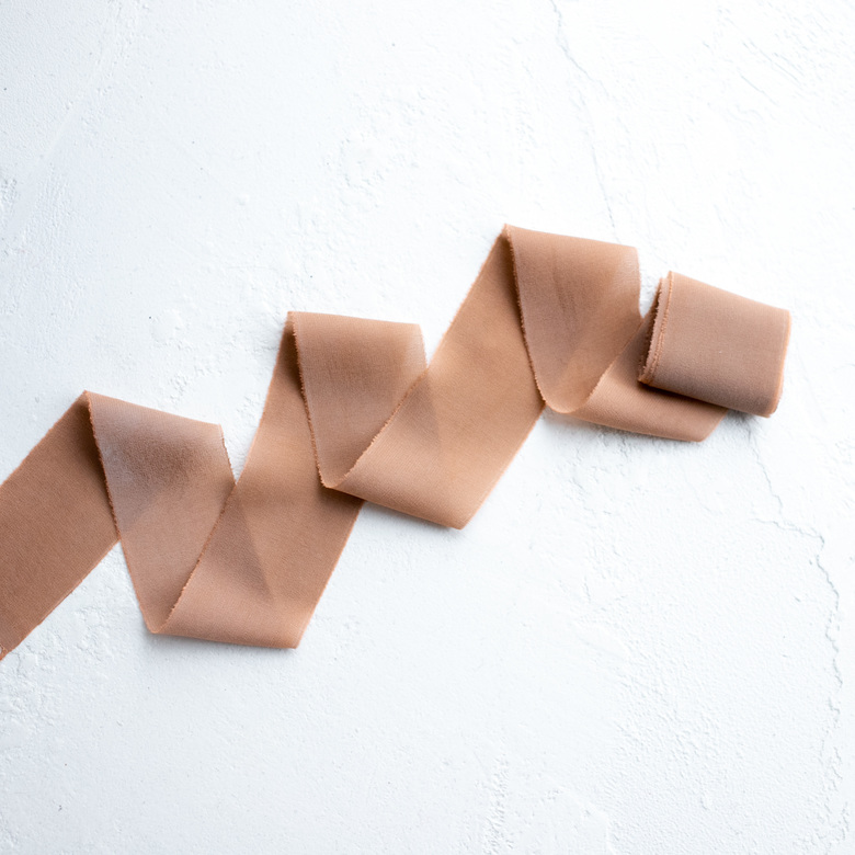 Лента из крепдешина "Какао"