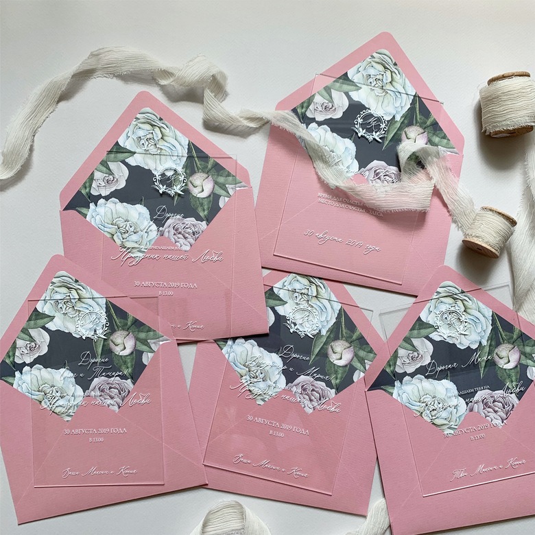 Прозрачная Карточка приглашения из орг стекла