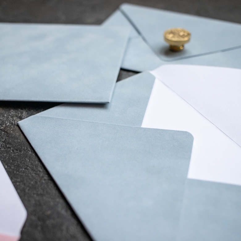 Бархатный конверт "голубой"