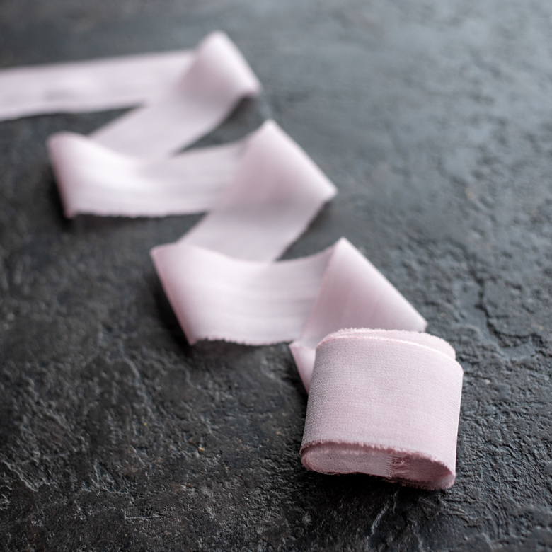 Лента из крепдешина "Пыльная роза"