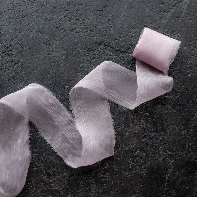 Лента из жатого шифона "Пыльная роза"