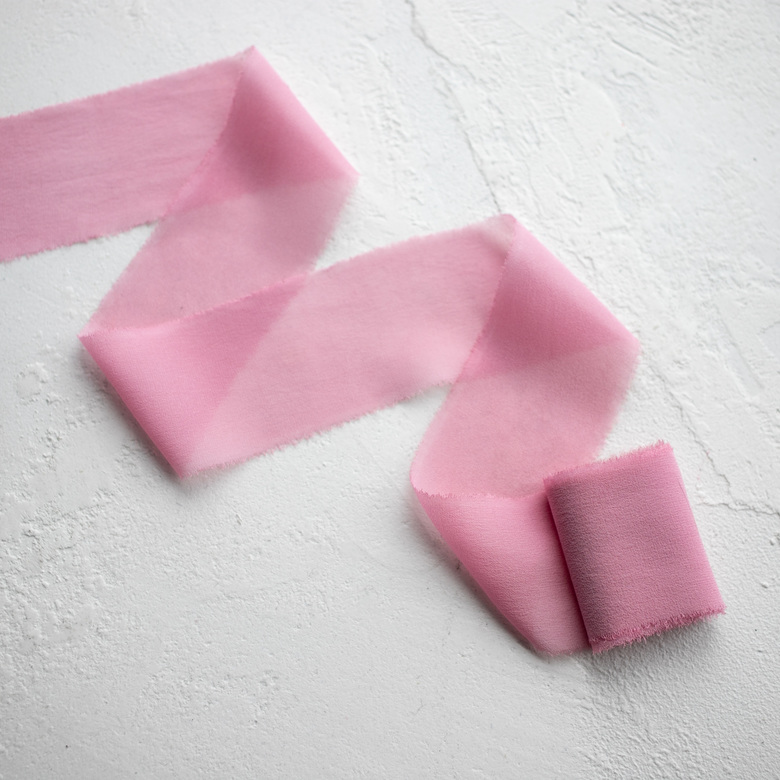 Лента из крепдешина "Дымчатая Орхидея"