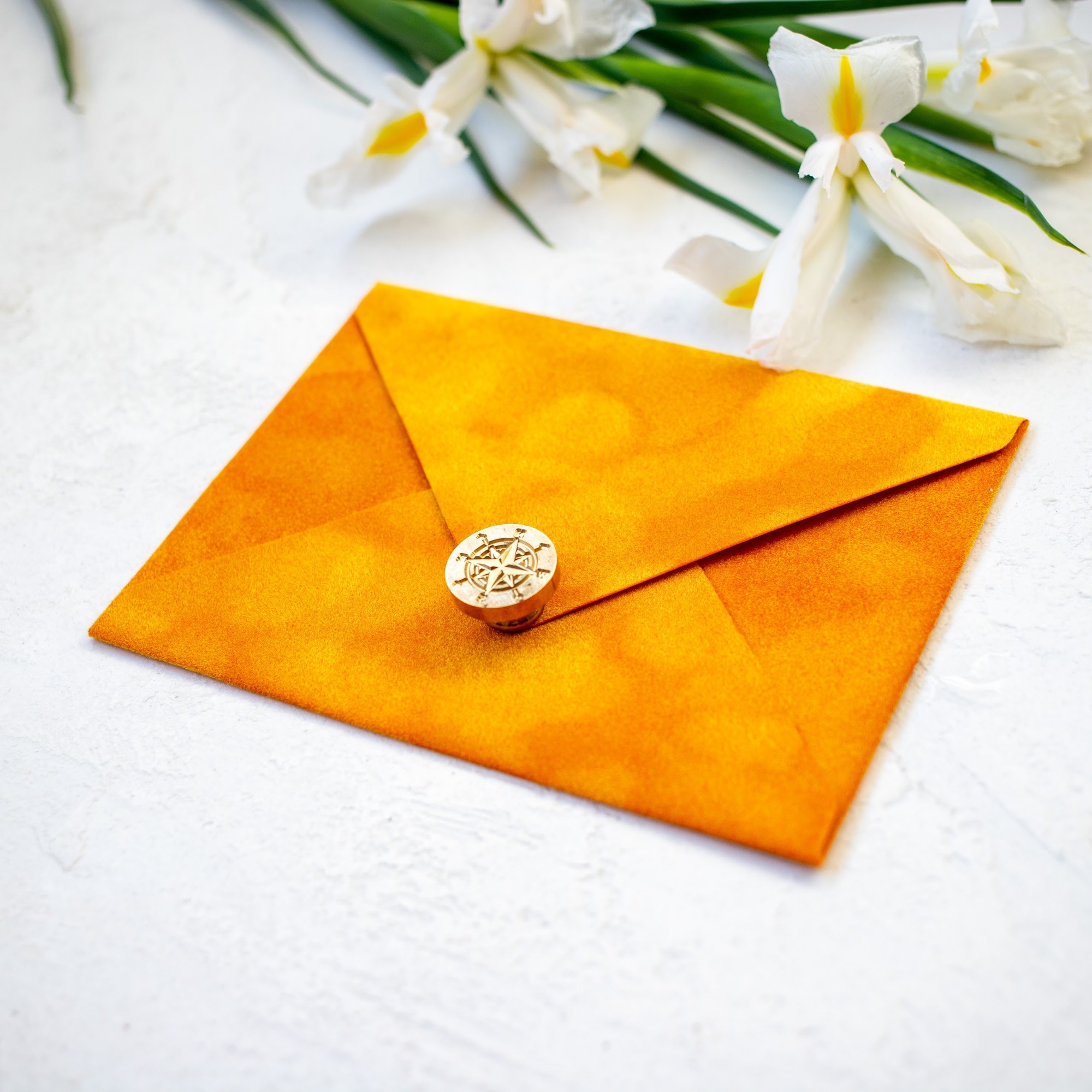 Бархатный конверт "Янтарный"