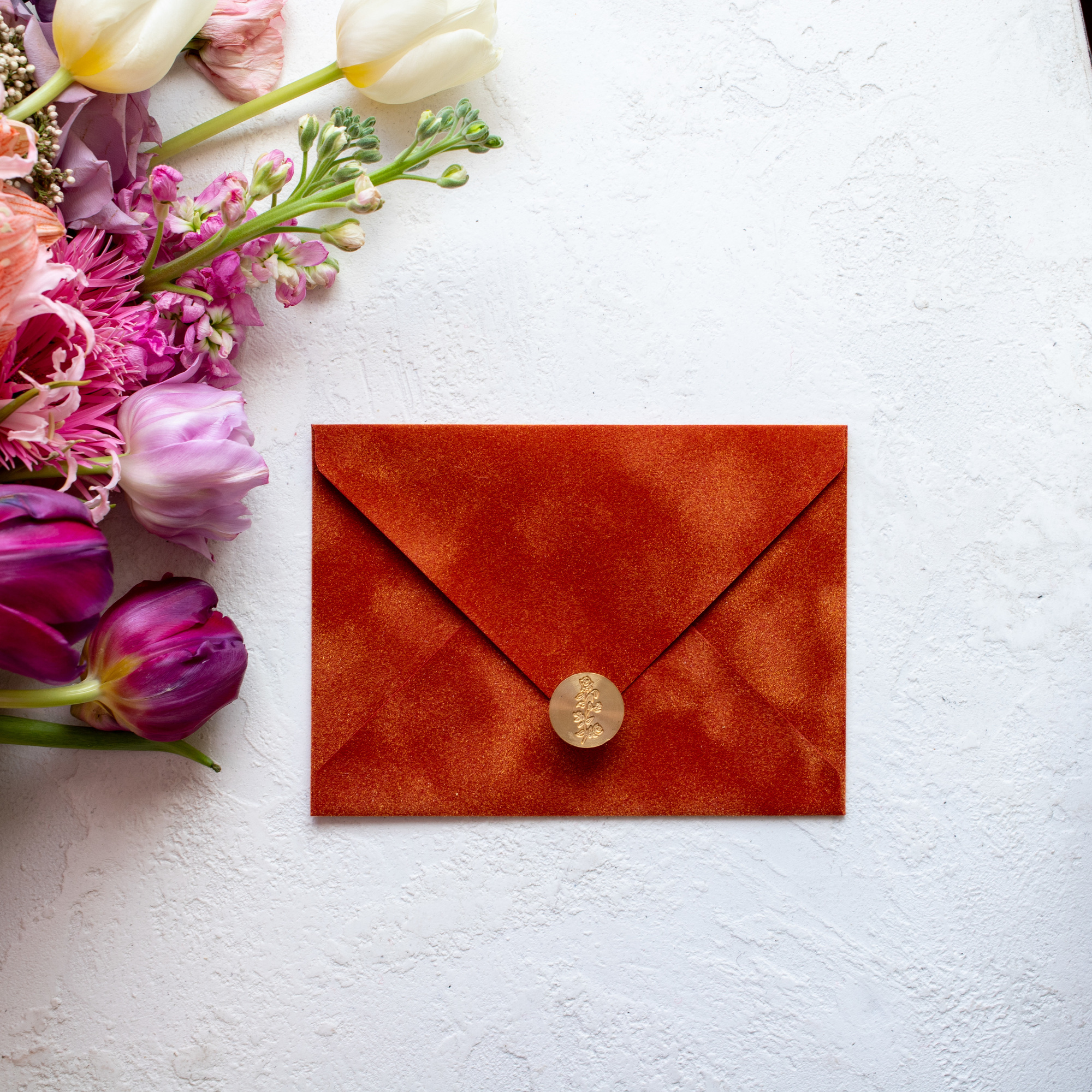 Бархатный конверт "Киноварь"