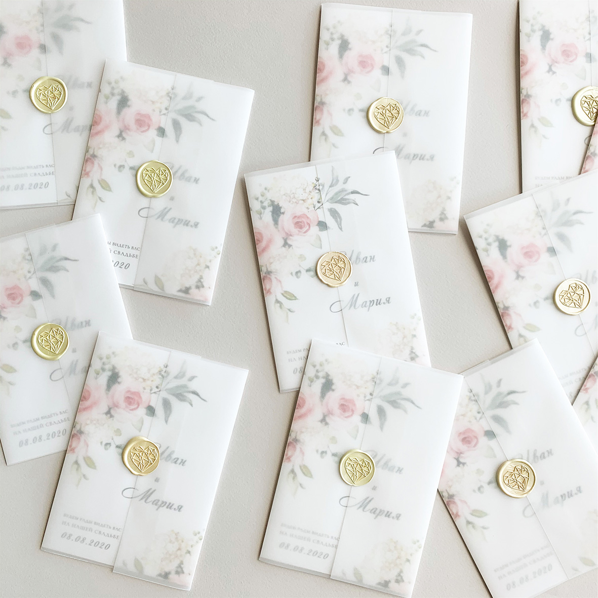 Пригласительные на свадьбу с цветами