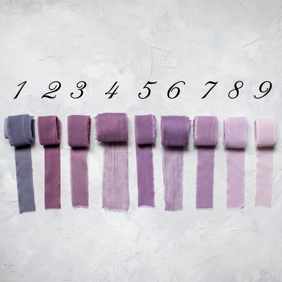 Шелковые ленты ручного окрашивания