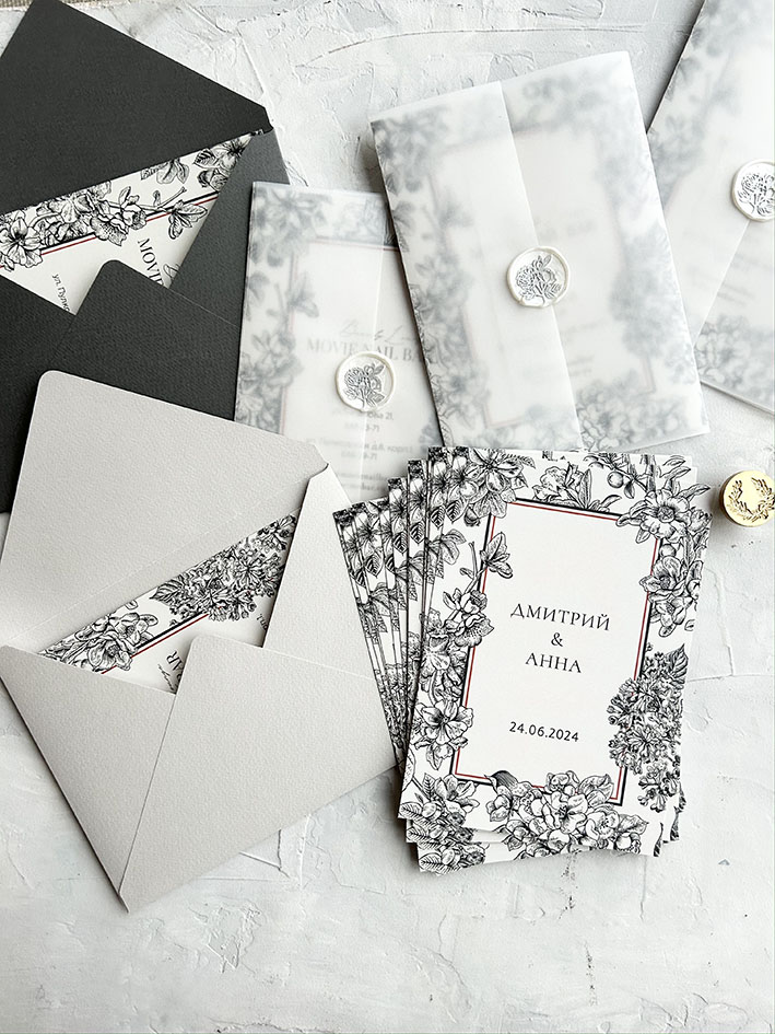 Стильные пргласительные на свадьбу