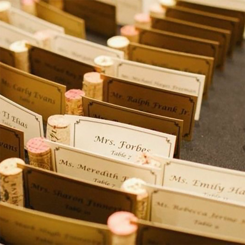 Карточки рассадки под пробки