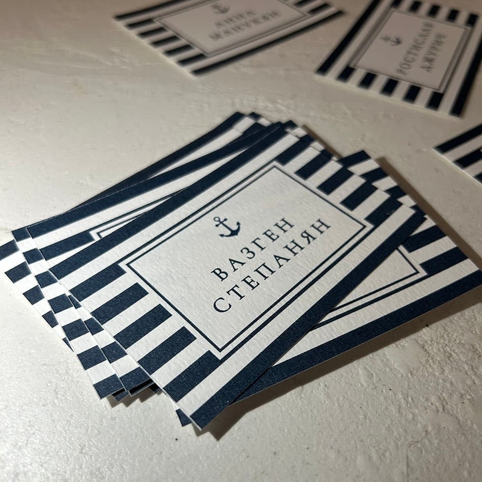 Карточки рассадки для стола в морском стиле