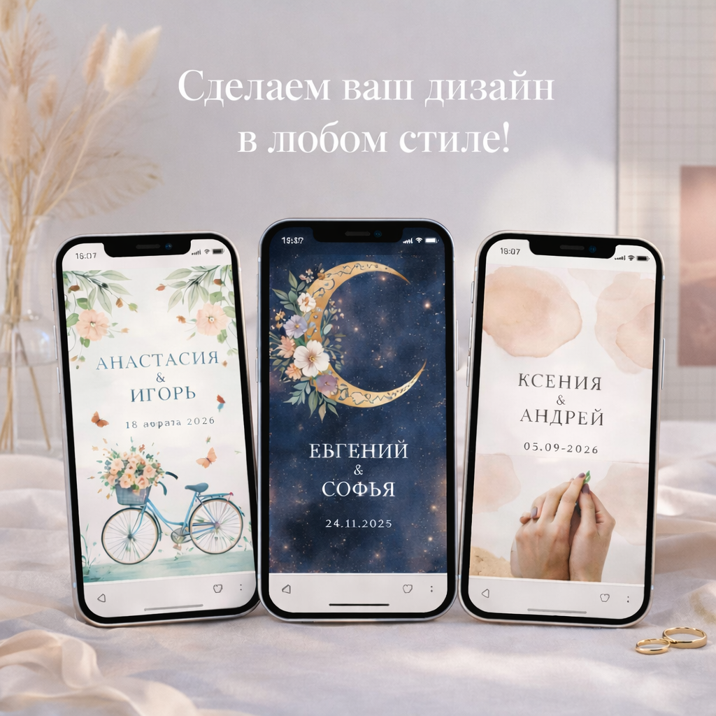 Электронные приглашения на свадьбу в виде сайта