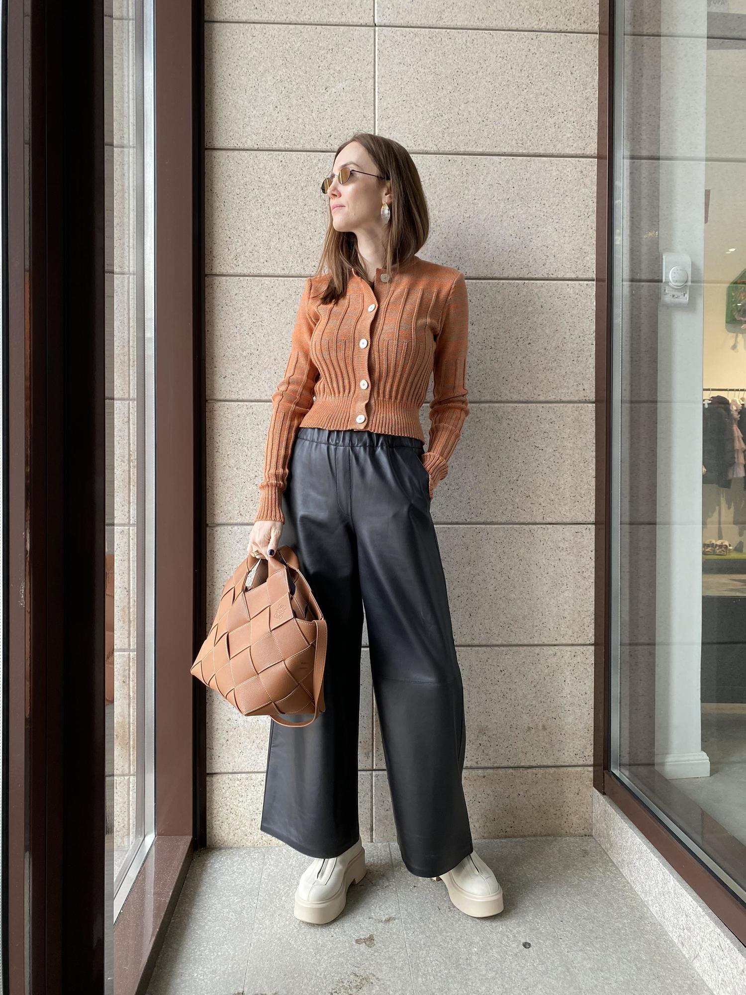 Кардиган , цвет оранжевый