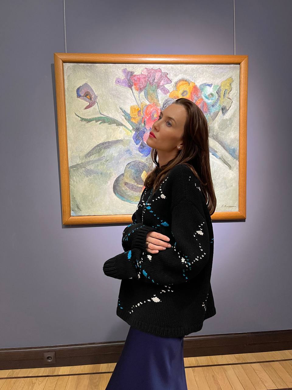 Свитер "овер",  абстрактный узор