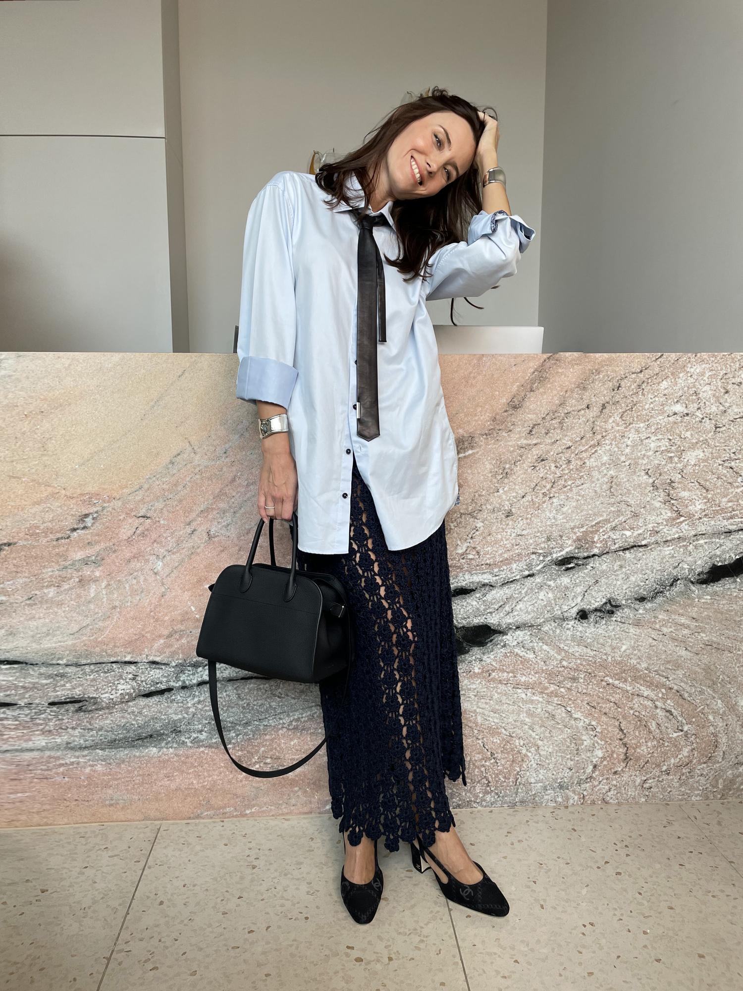 Юбка "кроше"/ ручная работа/ цвет темно-синий