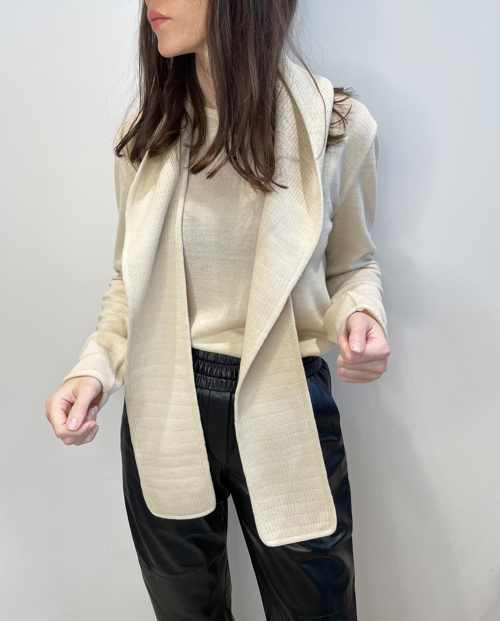 Лонгслив, цвет молочный