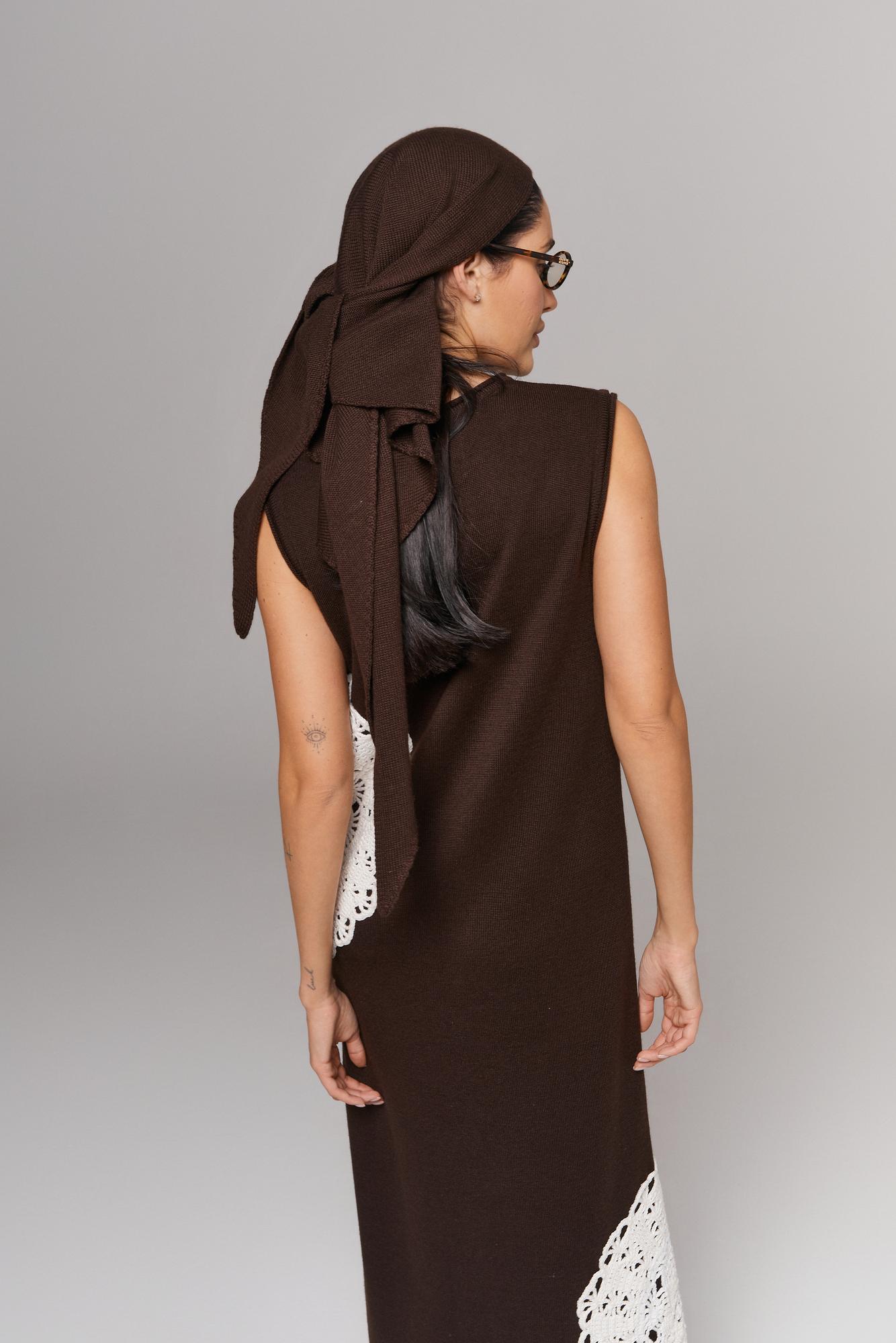 Косынка, цвет шоколад