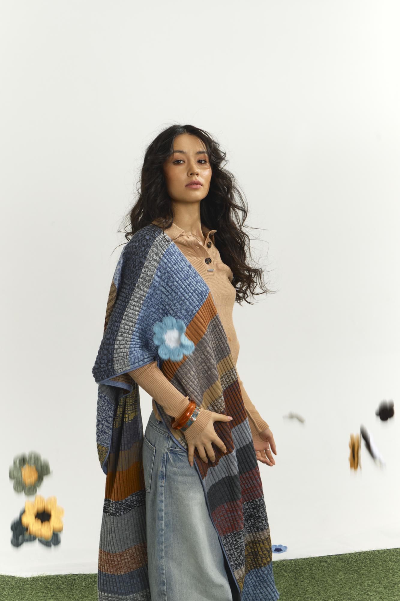 Шарф разноцветный