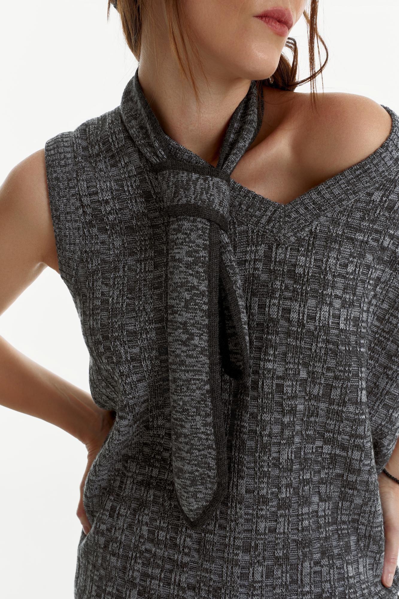 Галстук меланж, цвет серый