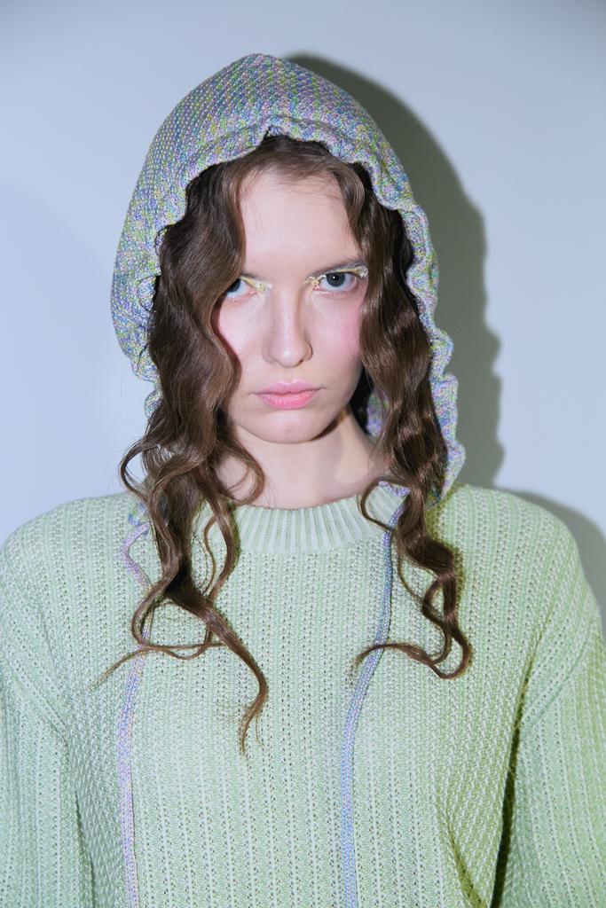 Капюшон меланж, соты