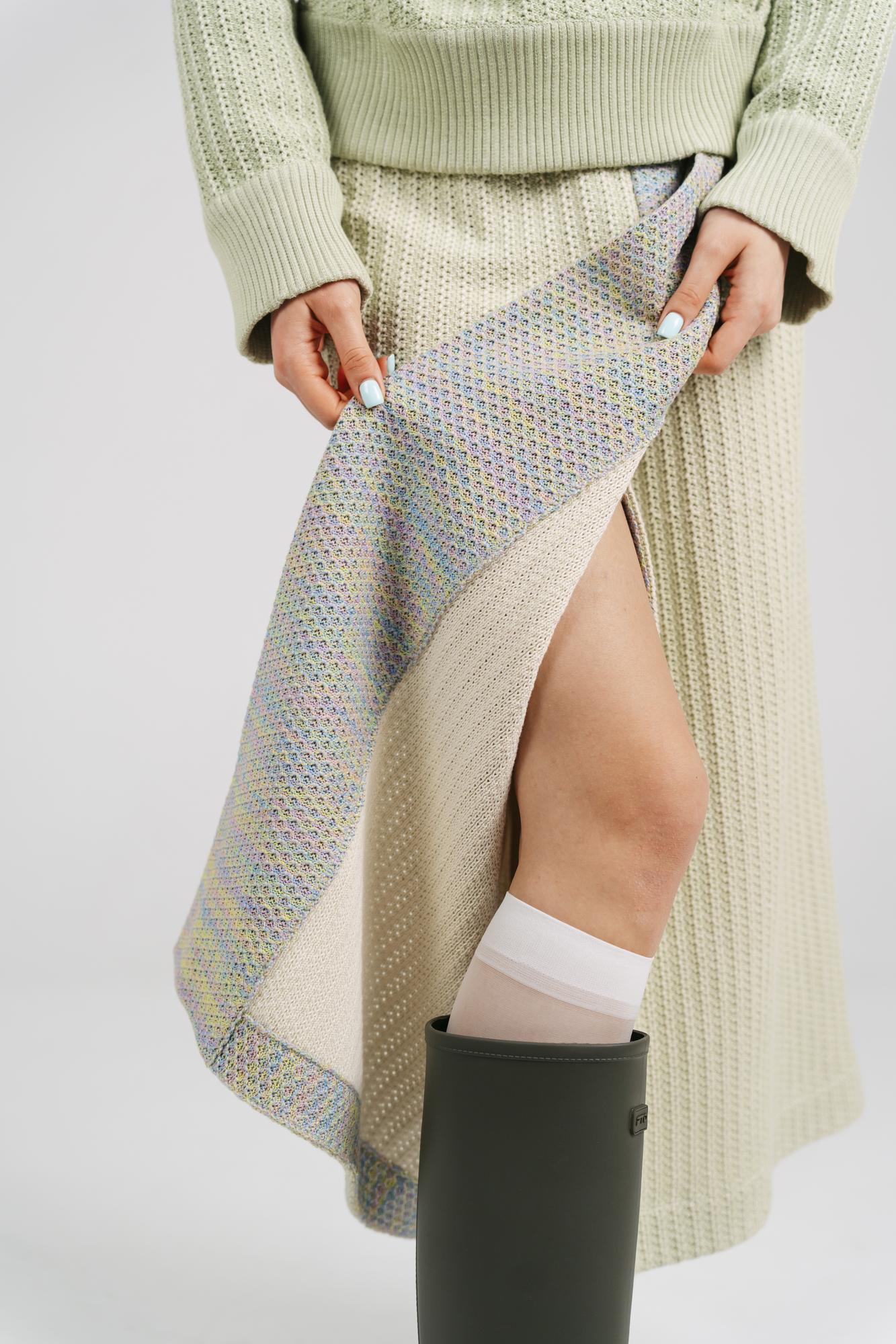 Юбка пресс меланж