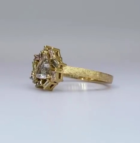 Кольцо "Лето" с бриллиантами