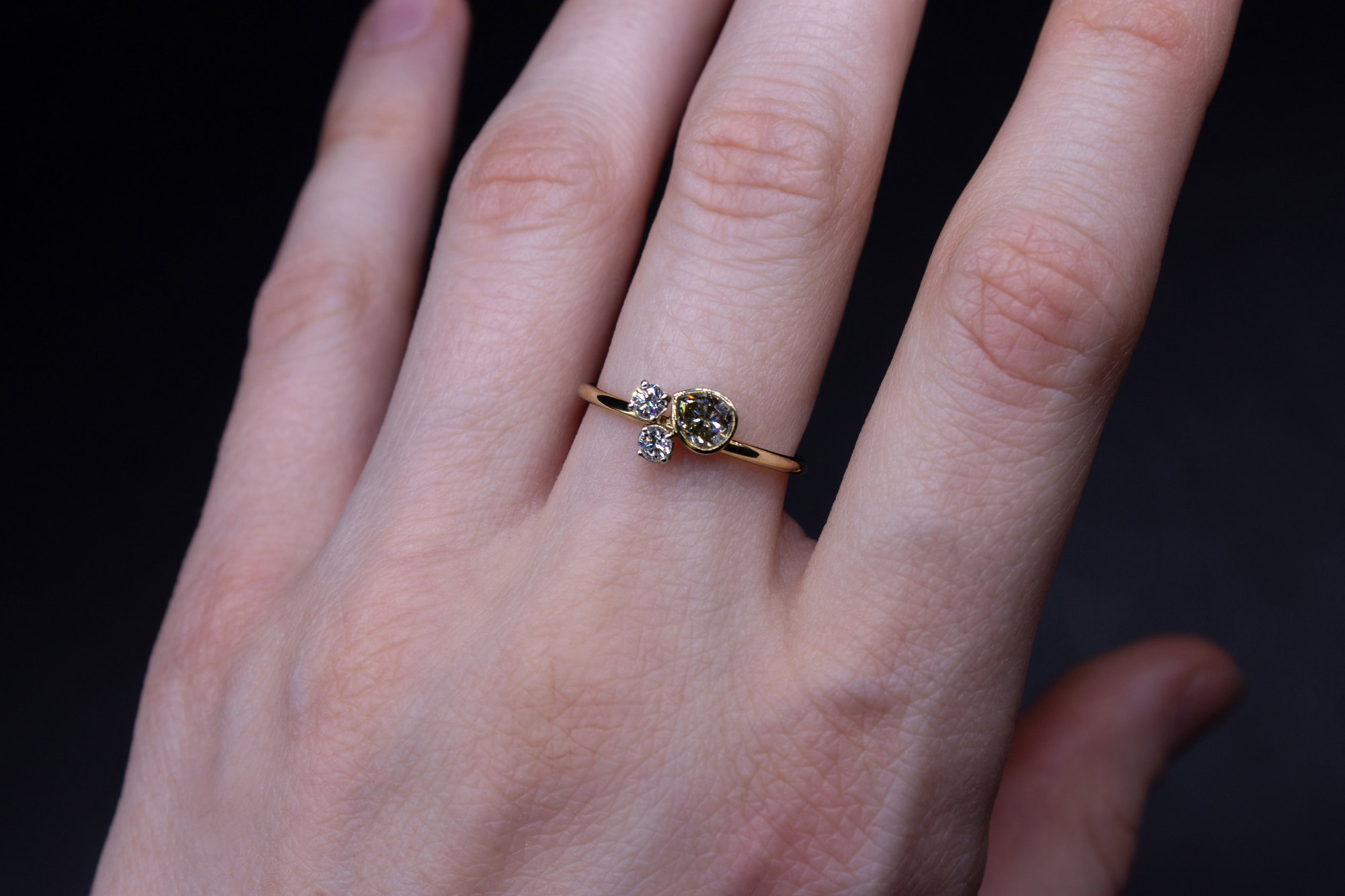 Кольцо "Груша и круги"