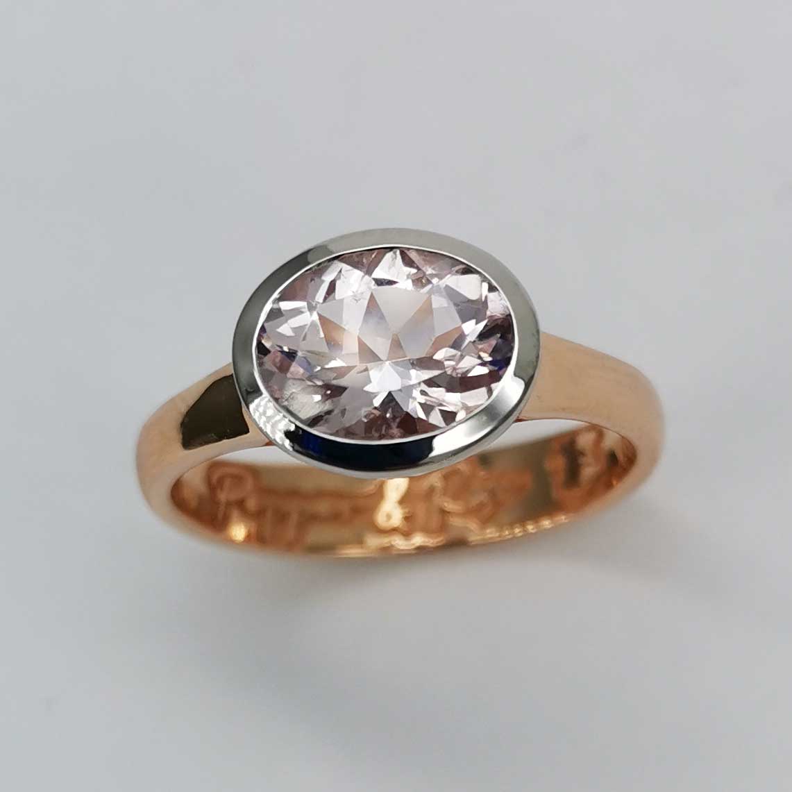 Кольцо с морганитом №2