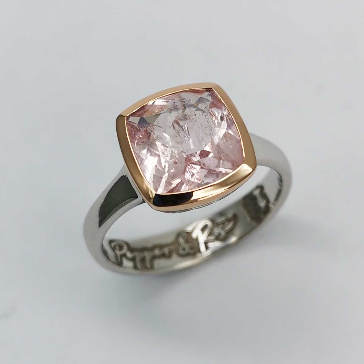 Кольцо с морганитом №3