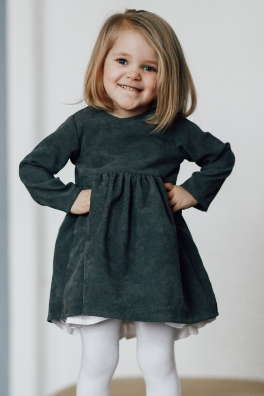 Платье ELLIE вельвет графит