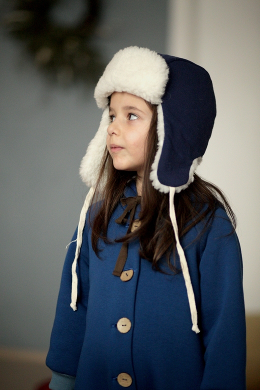 Шапка-ушанка синий