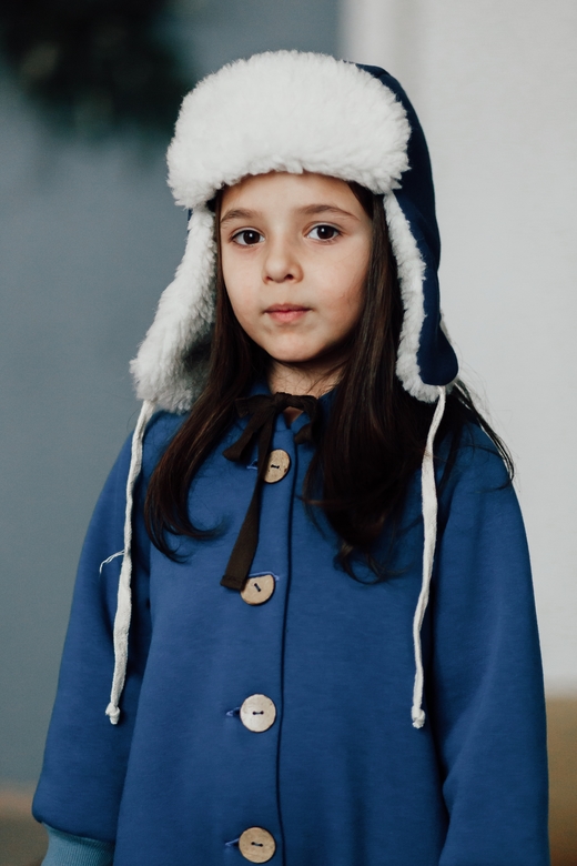 Шапка-ушанка синий