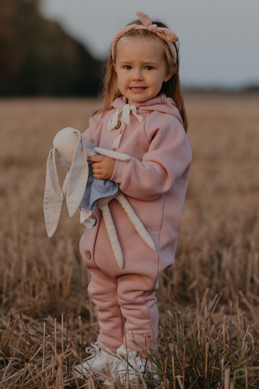 Комбинезон из футера с начёсом пудра