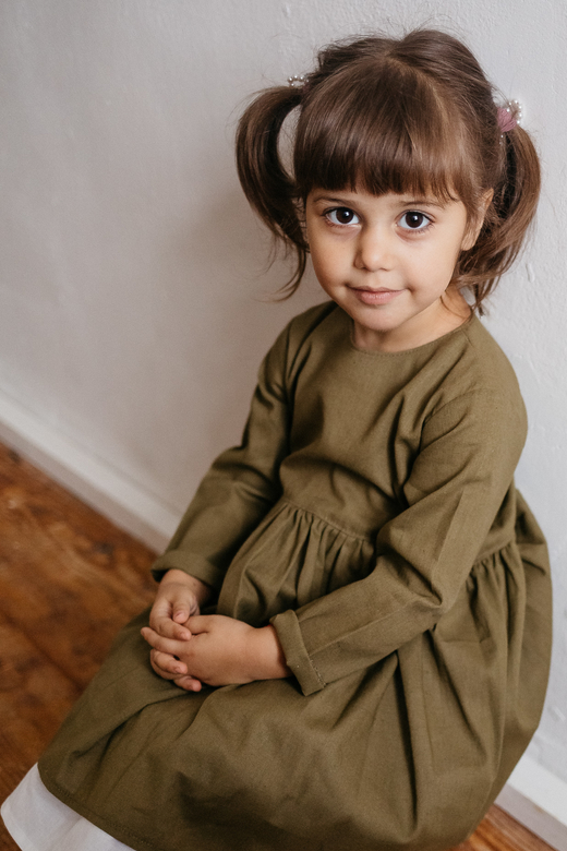 Платье ELLIE хлопок хаки