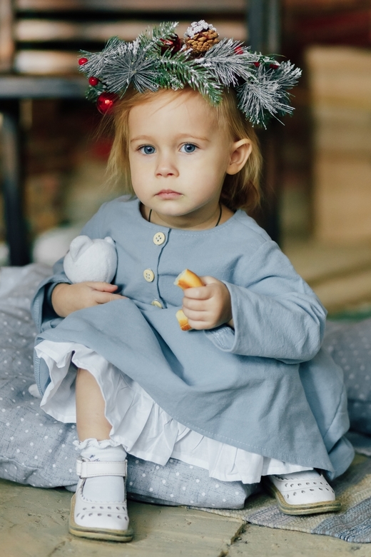 Платье ELLIE теплый хлопок светло-голубой